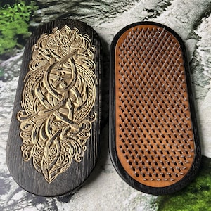 Wood sadhu board for beginners, Meditation gift, Sadhu brett, Feet relaxation tool, Nailed board, Yoga props, Nagelbrett