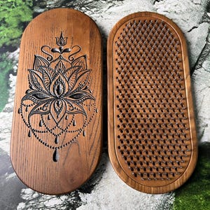 Sadhu board, Yoga gifts, Nail board for meditation, Foot acupuncture, Meditation tool, Sadhu brett, Bed of nails, Nagelbrett, Shakti mat