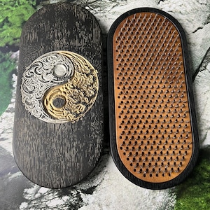 Wood sadhu board for beginners, Meditation gift, Sadhu brett, Feet relaxation tool, Nailed board, Yoga props, Nagelbrett