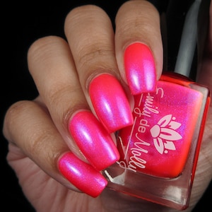 Nail Polish - Raise Octaves - neon pink nail polish