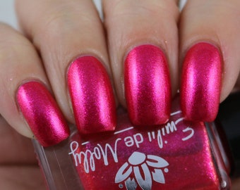 Crime Of Passion -  A magenta pink shimmer nail polish