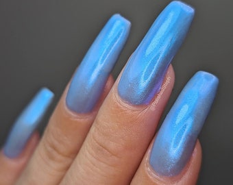 Nail Polish - Switch Pages - pale blue shimmer nail polish