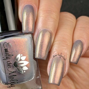 Short Term A grey shimmer nail polish image 9