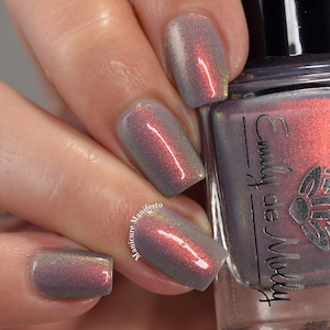 Short Term A grey shimmer nail polish image 3