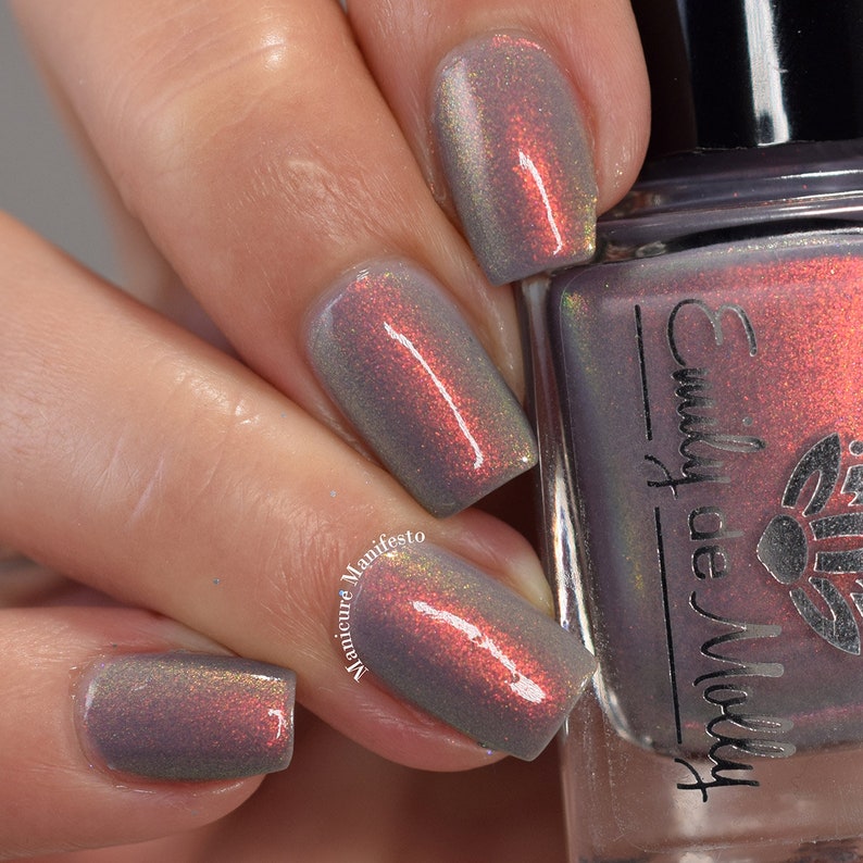 Short Term A grey shimmer nail polish image 3