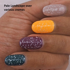 Glitter nail polish - Pale Landscape - A white glitter nail polish topper