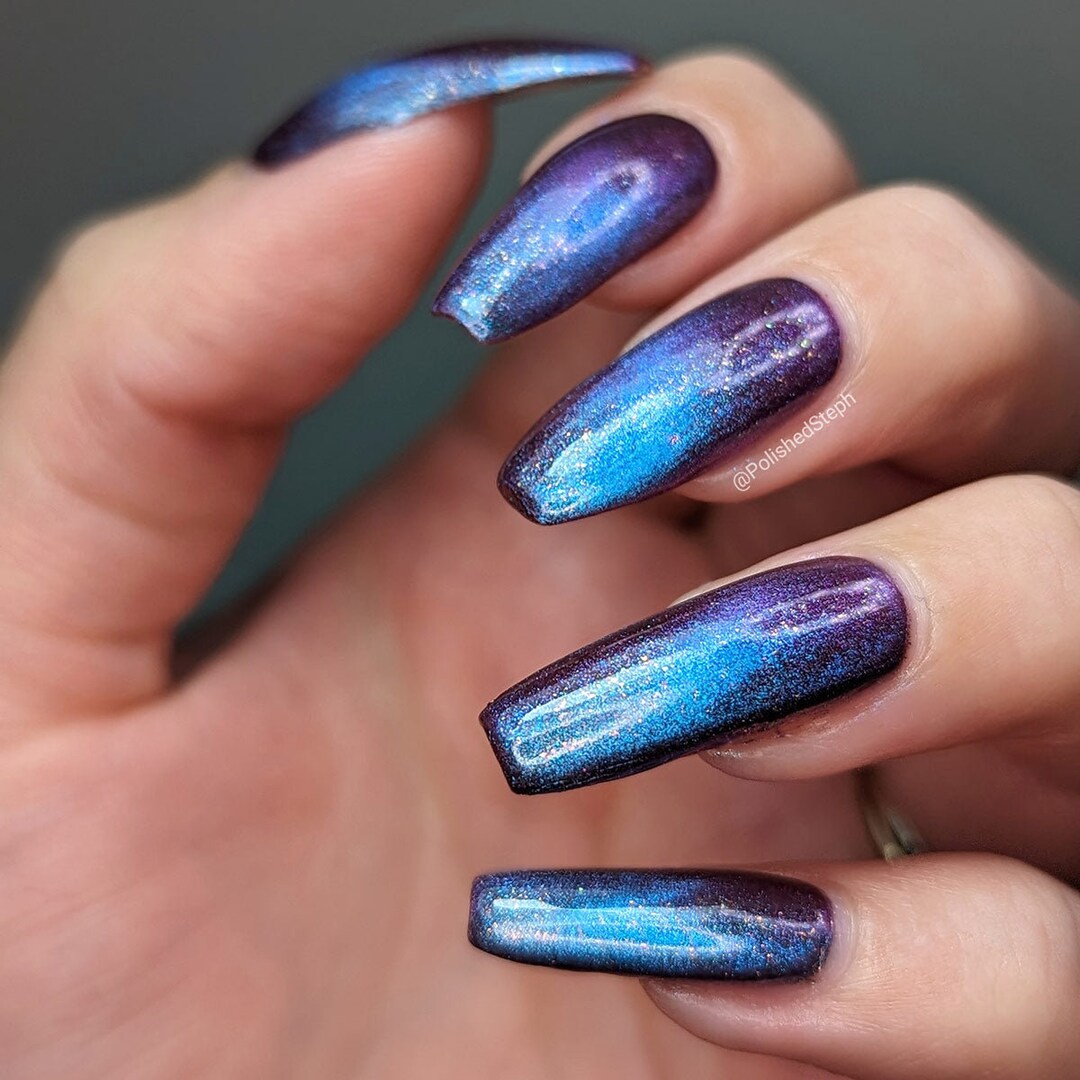 Nail Polish Carry on A Brown and Blue Nail Polish Etsy