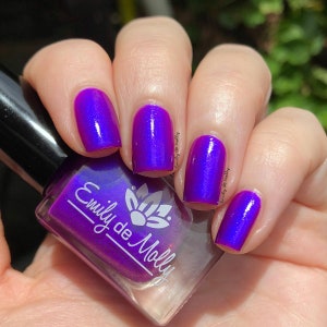 Shimmer nail polish - Always Around Me - A purple with a strong blue/purple shimmer.