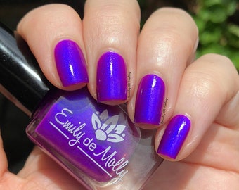 Shimmer nail polish - Always Around Me - A purple with a strong blue/purple shimmer.