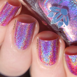 Holographic nail polish - A Veiled Promise - A light pink holo polish