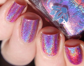 Holographic nail polish - A Veiled Promise - A light pink holo polish