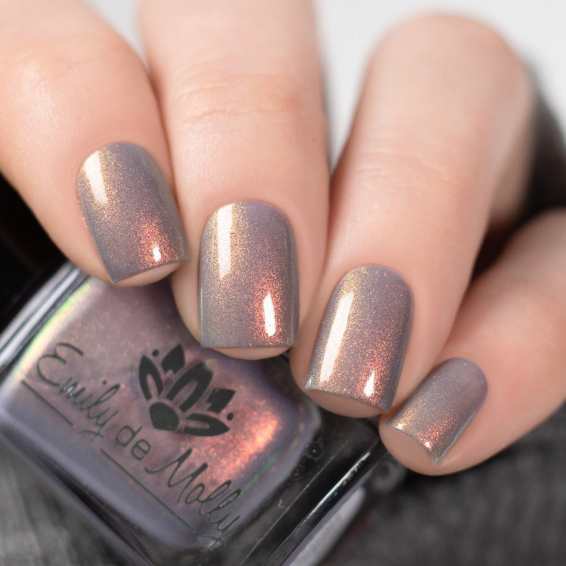 Short Term A grey shimmer nail polish image 10