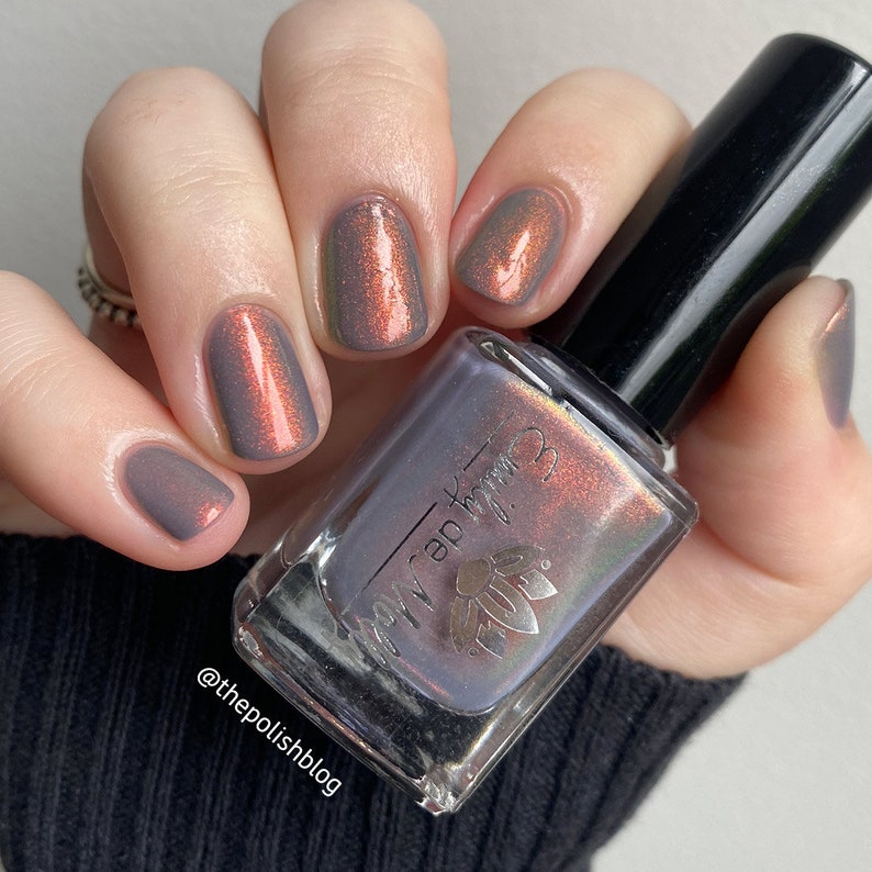 Short Term A grey shimmer nail polish image 2