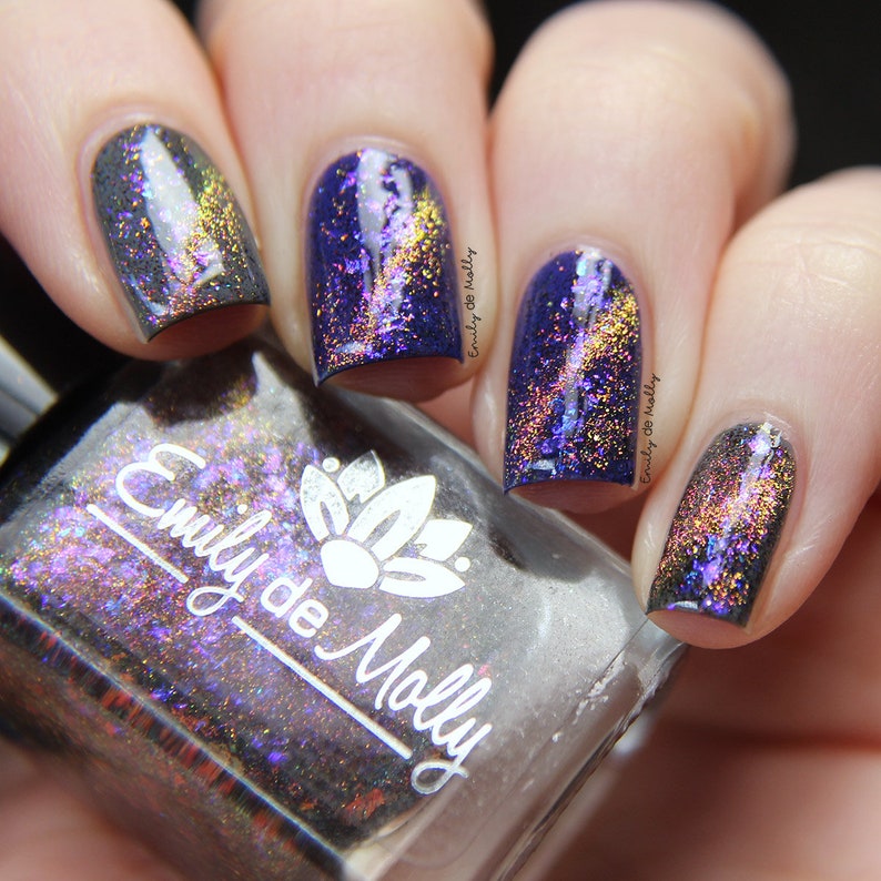 Nail polish Phoenix Flight A pink / gold / green Etsy