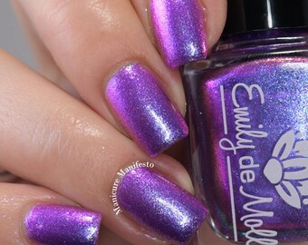 Nail polish - "Come Up For Air" A purple aurora shimmer polish. Multi-color shifting