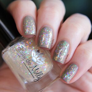 Iridescent nail polish Cohesion A flakie nail polish with iridescent color shifting flakes. image 5