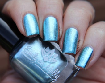 Chrome Nail Polish - Blue metallic nail polish