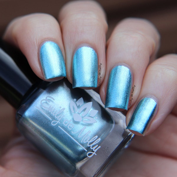 Chrome Nail Polish - Blue metallic nail polish