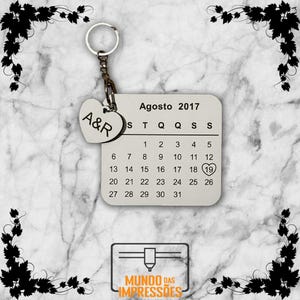 Personalized Valentine's Day Gift in Wood - Calendar with Special Date