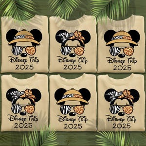 Disney Mickey and Minnie Animal Kingdom 2025 Shirts, Matching Disney Shirt, Safari Mode Disney Shirt, Family Vacation, Animal Kingdom Tee