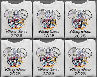 Custom DisneyWorld 2025 Shirt, Disneyworld Matching Tee, Disney Family Vacation Shirt, Custom Disney Trip Shirt, Disneyland 2025 Shirt