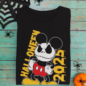 Mickey Mouse Costume Jack Skellington Shirt, Mickey 2025 Not So Scary T-shirt, Disney Halloween Tee Disneyland Trip, Spooky Season Shirt