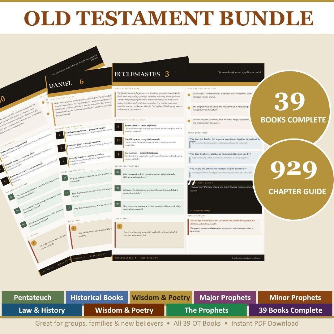 Complete Old Testament Bible Study Bundle 39 Books | Printable PDF ...
