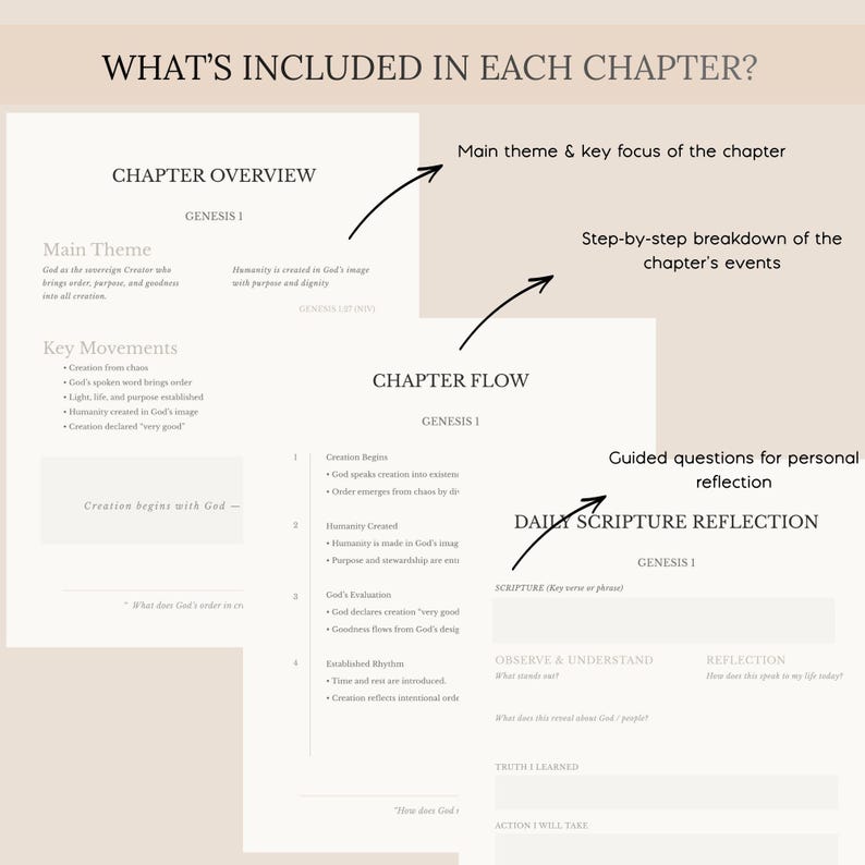 Genesis Bible Study Workbook PDF | In-depth Scripture Reflection Guide ...