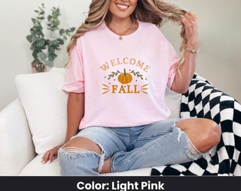 Hello Autumn T-Shirt, Welcome Fall T-Shirt, Welcome Fall Shirt, Pumpkin Spice Season Shirt, Autumn Mood T-Shirt, Autumn Season Tshirt