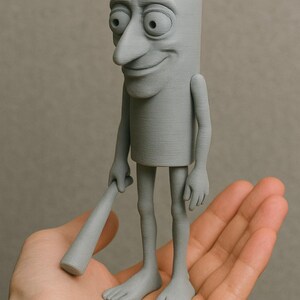 Tung Tung Sahur ミーム フィギュア STL - 3D 面白い木製漫画のキャラクター - Brainrot ウイルス Tiktok Suhoor モデル - ウイルス ラマダン トレンド装飾