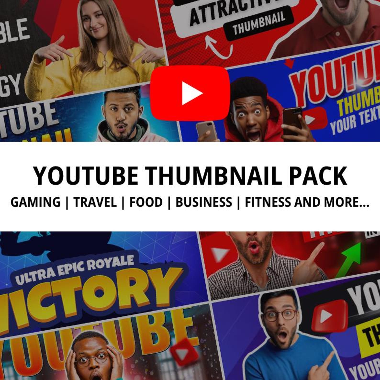 Ultimate Youtube Thumbnail Bundle – 500+ Click-worthy Thumbnail ...