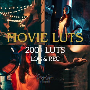 200+ Cinematic LUTs for Color Grading, Video Editing, Video Presets, Premiere Pro, Final Cut, Aesthetic Video Filters
