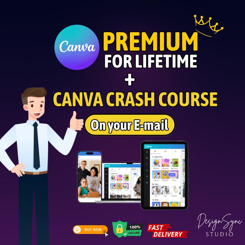 Canva Pro Edu Lifetime Access + Bonus Crash Course | Instant Delivery | One-Time Payment | On Your Email