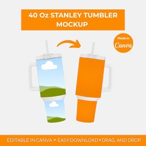 40 oz Stanley Quencher-lijstsjabloon – bewerkbaar canva-model, instant canva en pdf