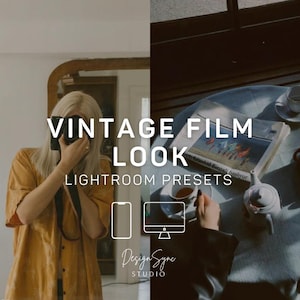 Vintage Film Lightroom Presets | Mobile & Desktop | Soft Natural Aesthetic Filters | Instagram Presets