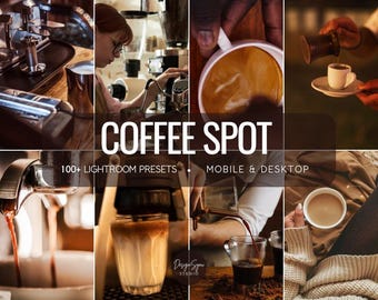 20 Coffee Lightroom Presets | Mobile & Desktop | Skin Tone Safe | Instant Download
