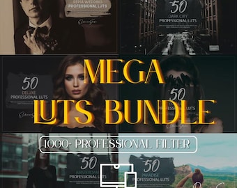 Pacchetto completo con oltre 1000 LUT video professionali / Correzione colore cinematografica per YouTube, reel e film