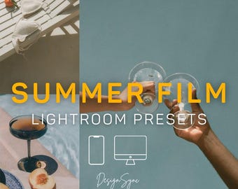 10 Summer Film Lightroom Presets – Mobile & Desktop | Vibrant Colors, Beach Vibes, Warm Tones | Instagram-Ready