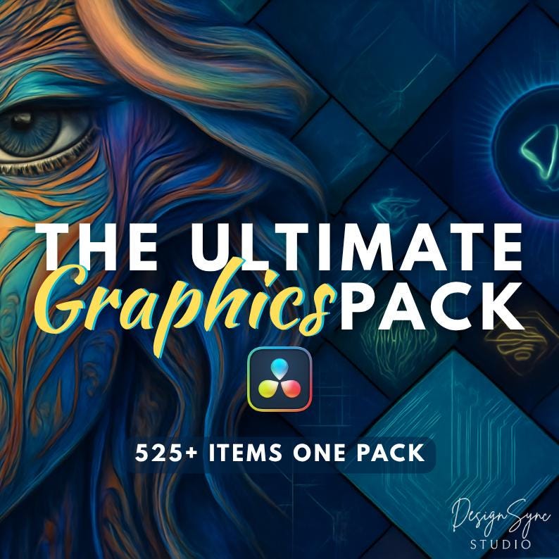The Ultimate Graphics Pack for Davinci Resolve – 525+ Editable Elements ...