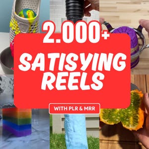 2000+ Satisfying Reels Bundle | ASMR, Press, Sand and Slime Clips | Viral Reels for TikTok, Instagram and YouTube | PLR & MRR