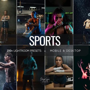 Ajustes preestablecidos de Lightroom para deportes / 15 filtros de acción / Móvil y escritorio / Edición de movimiento dinámico / Descarga instantánea