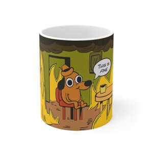 Taza de dibujos animados peculiares para amantes del café, regalo perfecto para amantes de los perros, taza divertida para la oficina, taza de cerámica única, humor para amigos, regalo de cumpleaños