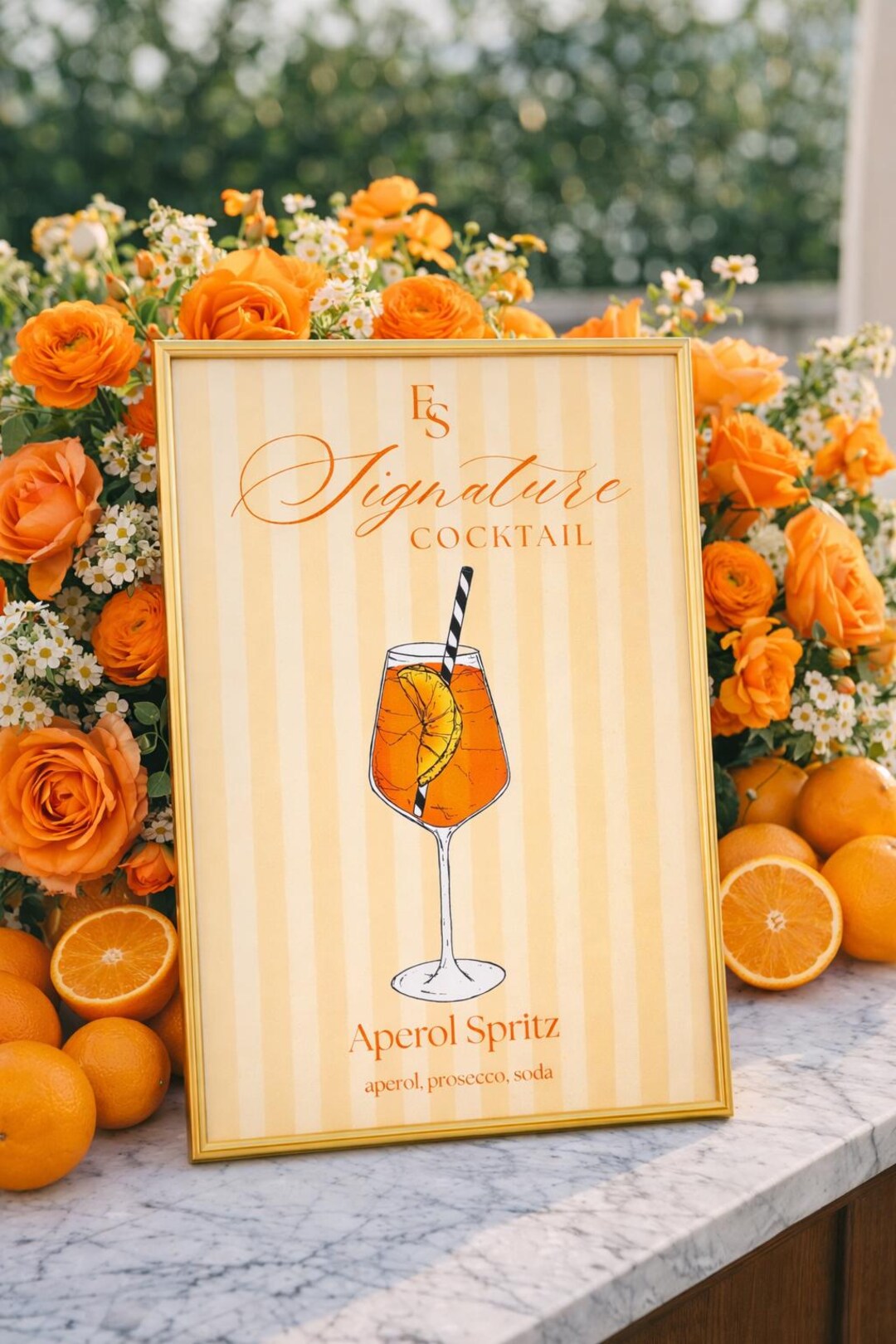 Personalised Aperol Signature Cocktail Menu, Fully Editable on Canva ...