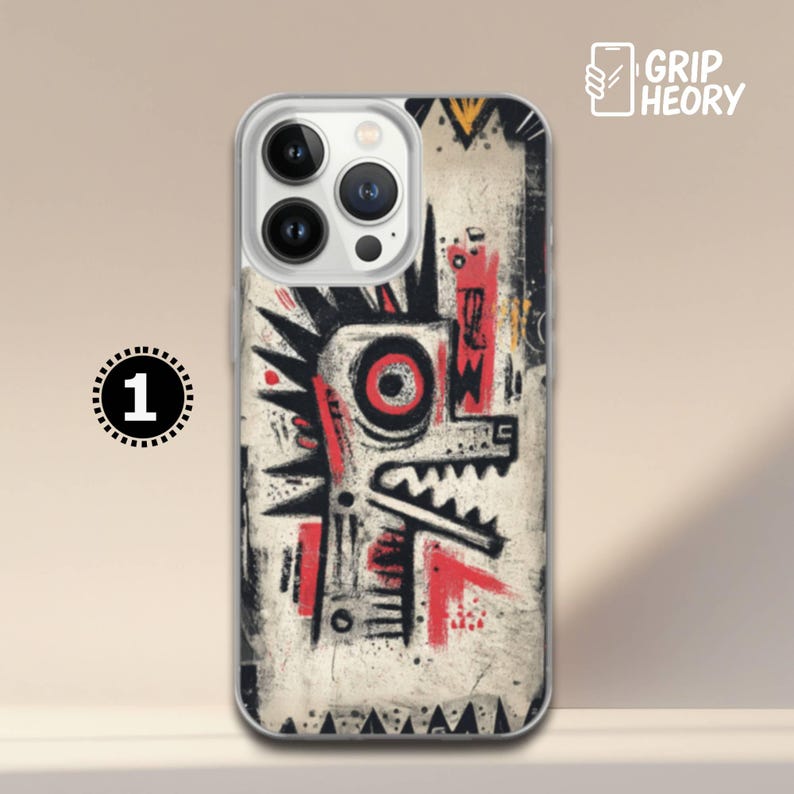 Basquiat Animal Totem Art Phone Case | Street Art Graffiti Cover for iPhone 17 16 15 14, Samsung S25 S24 Ultra, Google Pixel 10 9 Pro XL 1
