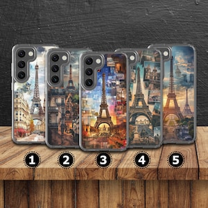 Paris Artboard Phone Case Eiffel Tower cover for iPhone 16, 15, 14, 13, 12, 11, SE, Samsung S25 Edge, A15, S21, S23, Pixel 9A, 8 Pro