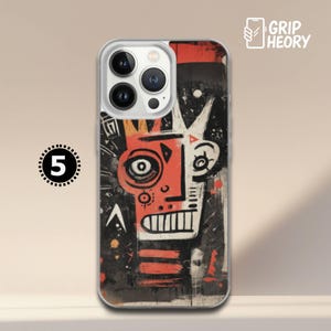 Basquiat Animal Totem Art Phone Case | Street Art Graffiti Cover for iPhone 17 16 15 14, Samsung S25 S24 Ultra, Google Pixel 10 9 Pro XL 5