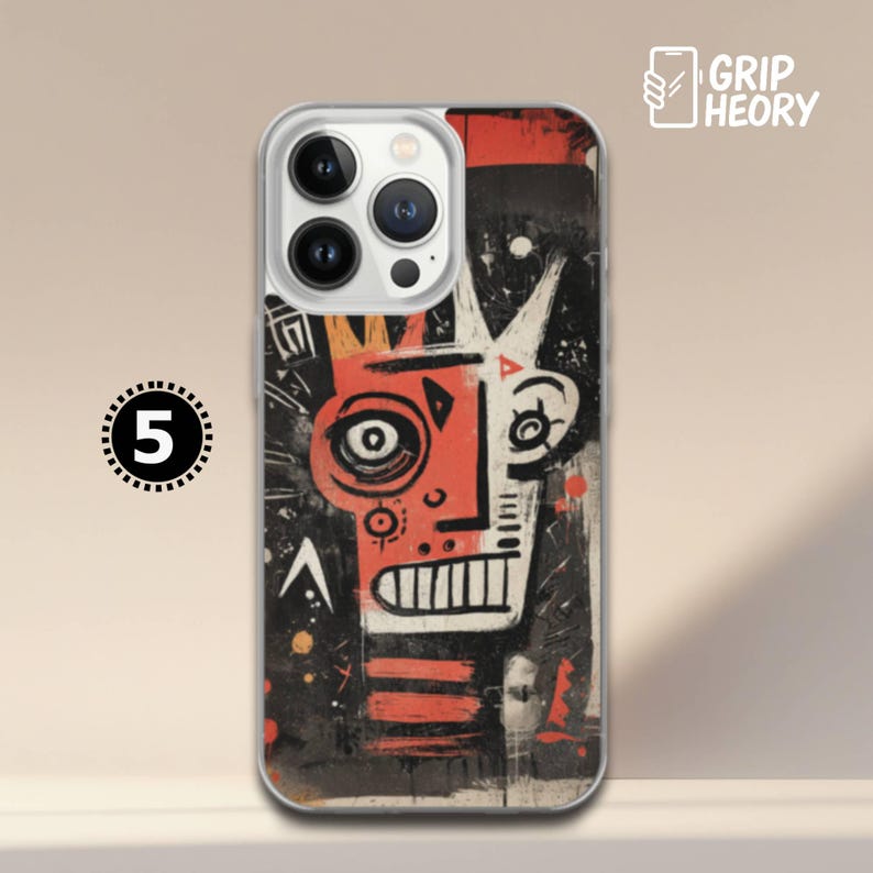 Basquiat Animal Totem Art Phone Case | Street Art Graffiti Cover for iPhone 17 16 15 14, Samsung S25 S24 Ultra, Google Pixel 10 9 Pro XL 5