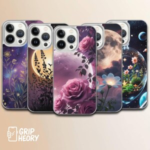 Cosmic Botanica Phone Case Floral Dream cover for iPhone 16, 15, 14, 13, 12, 11, SE, Samsung S25 Edge, A15, S21, S23, Pixel 9A, 8 Pro