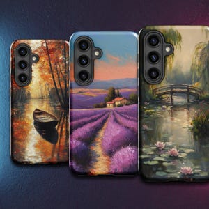Claude Monet Art Phone Case Oil Painting Cover fits iPhone 16, 15, 13, 12, Samsung S25, A54, S21, S23 Ultra, Google pixel 9, 7A