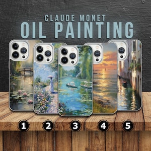Claude Monet Art Phone Case Oil Painting cover for iPhone 16, 15, 14, 13, 12, 11, SE, Samsung S25 Edge, A15, S21, S23, Pixel 9A, 8 Pro